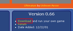 Image showing the location of the Download link on a typical hub entry.